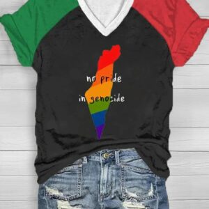 Women’s No Pride In Genocide Print T-Shirt