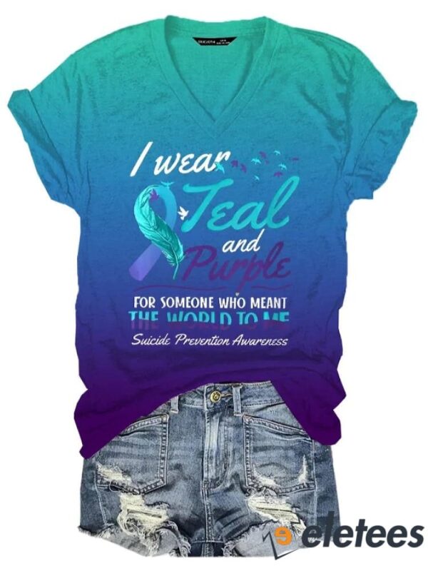 Womens Suicide Prevention Awareness Casual T-Shirt