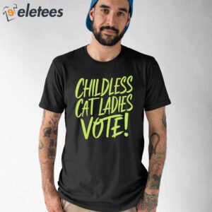 Alex Cole Childless Cat Ladies Vote Kamala Shirt 1