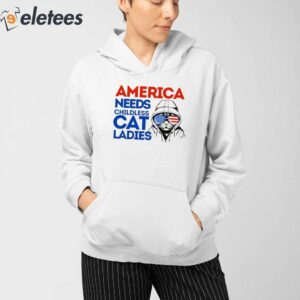America Needs Childless Cat Ladies Harris Shirt 3