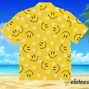 Casual Hawaiian Smiley And Daisy Print Short Hawaiian Shirt 3