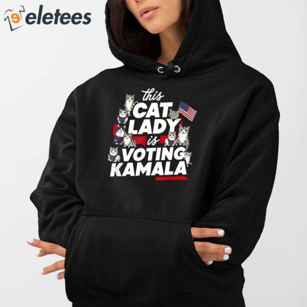 Cat Lady Voting For Kamala Harris 2024 Shirt