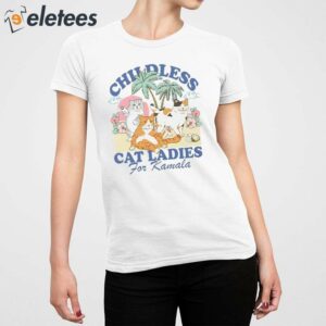 Childless Cat Lady For Kamala Harris Shirt 2
