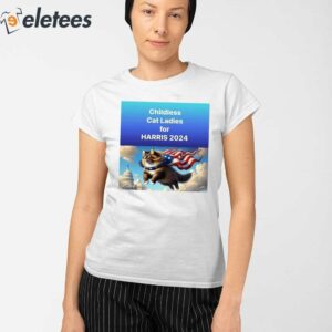 Childless For Cat Ladies For Harris 2024 Shirt 2