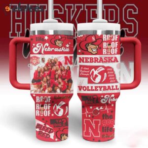 Cornhuskers 5 Time National Champs Stanley Tumbler