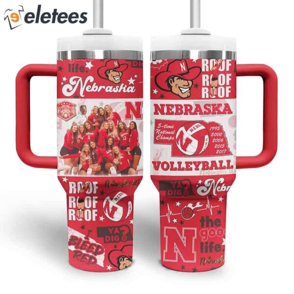 Cornhuskers 5-Time National Champs Stanley Tumbler