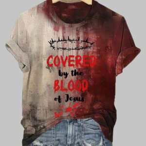 Covered By The Blood of Jesus Bloody Shirt1