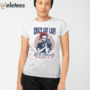 Crazy Cat Lady For Kamala 2024 Shirt 2