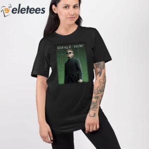 Donald Trump Assassination Attempt Neo Matrix Parody Shirt 2