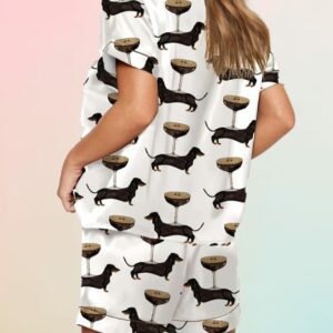 Espresso Martini Dachshund Satin Pajama Set2