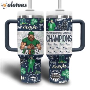 Fighting Irish 11 Time Football National Champions Stanley Tumbler1