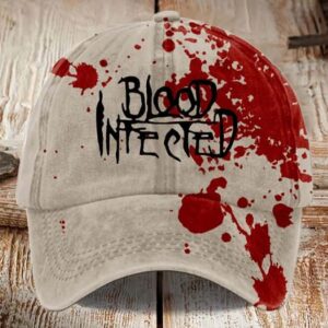 Halloween Blood Infected Print Baseball Cap