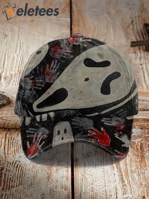 Halloween Bloody skull print unisex hat