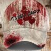 Just A Scratch Bloody Halloween Print Baseball Cap