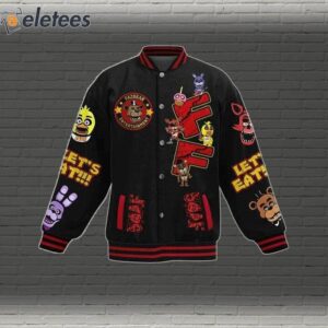 Let's Eat I Survived Five Nights At Freddy's Baseball Jacket