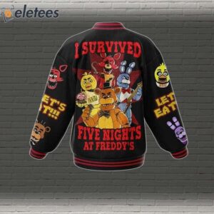 Lets Eat I Survived Five Nights At Freddys Baseball Jacket 2