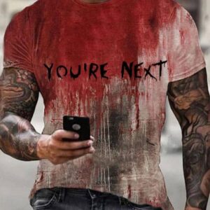 Men’s Bloodstained You’re Next Print T-Shirt