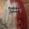 Men’s Bloody Problem Solved Halloween Print Crew Neck Sweatshirt