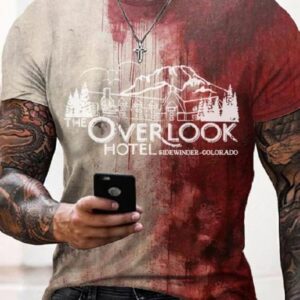 Men’s CasualOverlook Hotel Colorado Inspired Bloody Print T-Shirt