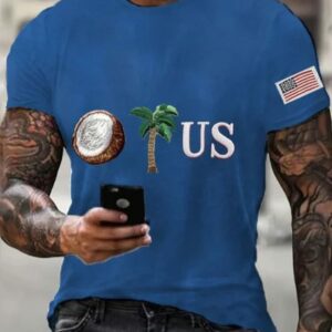 Mens Coconut US Printed T Shirt