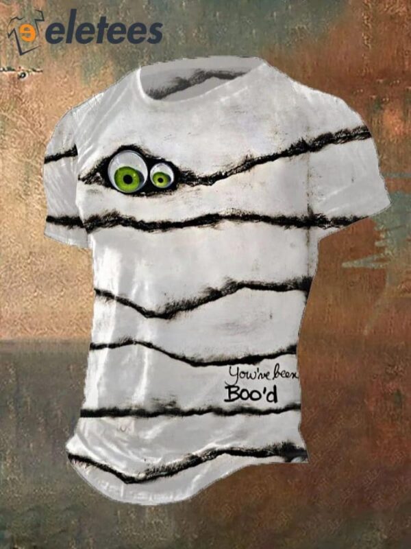 Men’s Halloween You’ve Been Boo’d Mummy Print Tee