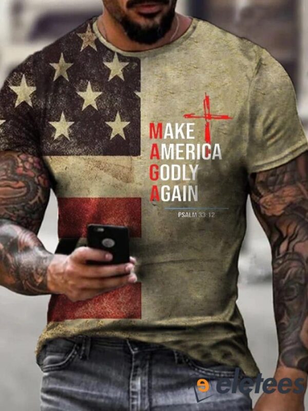 Men’s Make America Godly Again Print T-Shirt