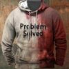 Men’s Problem Solved Halloween Print Hoodie