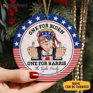 One For Biden One For Harris Personalized Ornaments1