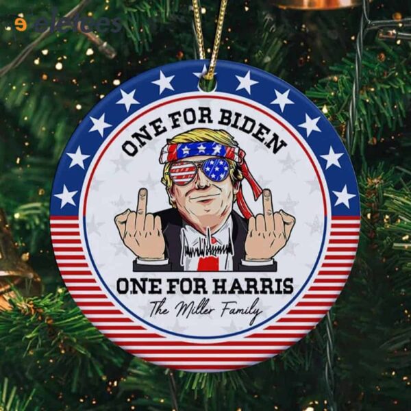 One For Biden One For Harris Personalized Ornaments