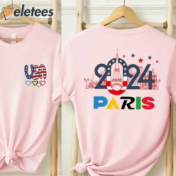 Paris France USA Team Shirt 2024 Olympics