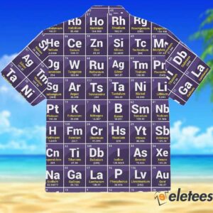 Periodic Table Of Elements Casual Short Sleeve Shirt 2