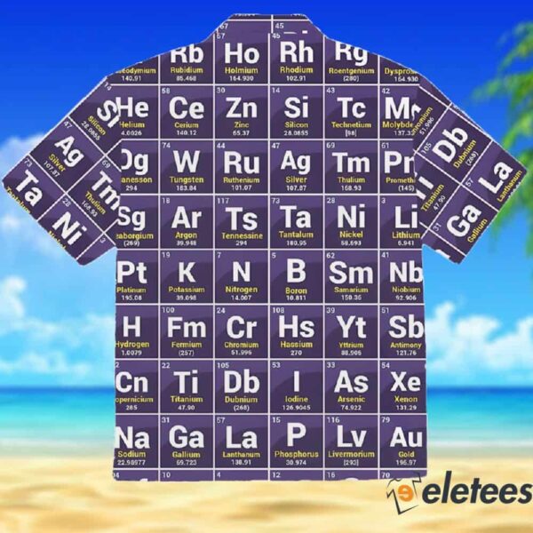 Periodic Table Of Elements Casual Short Sleeve Shirt