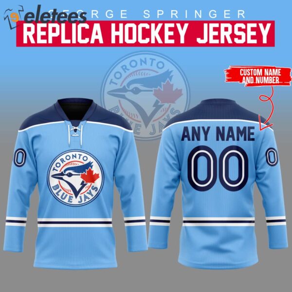Personalized Blue Jays George Springer Hockey Jersey