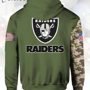 Raiders Personalized Veterans Camo Hoodie 2
