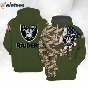 Raiders Personalized Veterans Camo Hoodie 3