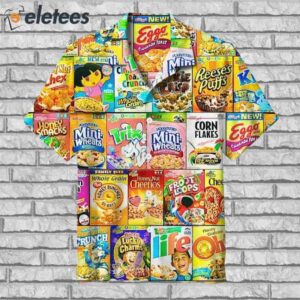 Retro Cereal Box Hawaiian Shirt1
