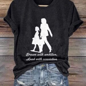 Retro Dream With Ambition Print T Shirt1