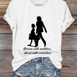 Retro Dream With Ambition Print T Shirt2