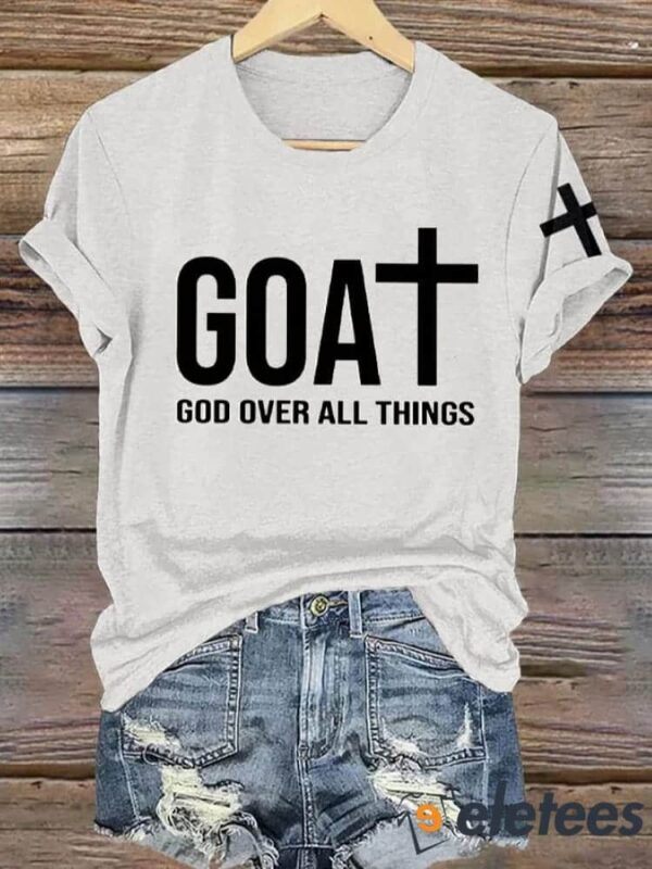 Retro GOAT – God Over All Things Print T-Shirt