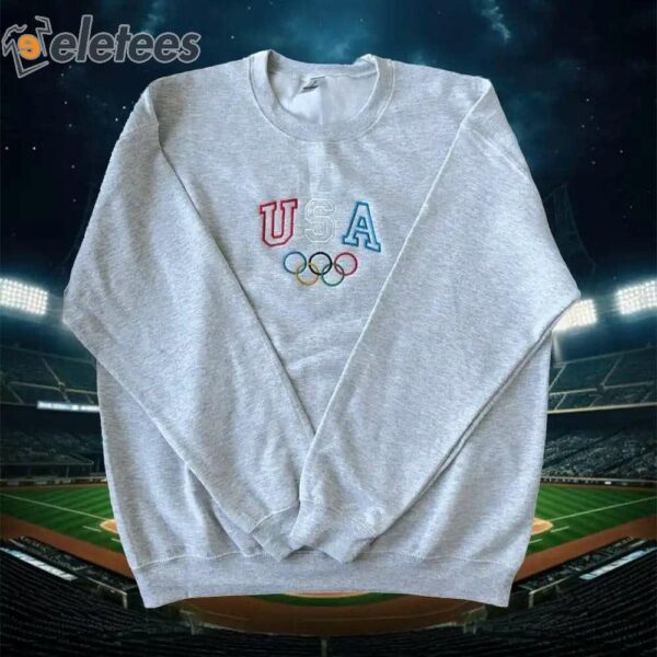Retro Team USA Olympics Embroidered Sweatshirt