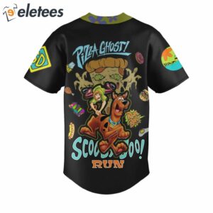 Scooby Doo Run Pizza Ghost Ruh Roh Baseball Jersey2