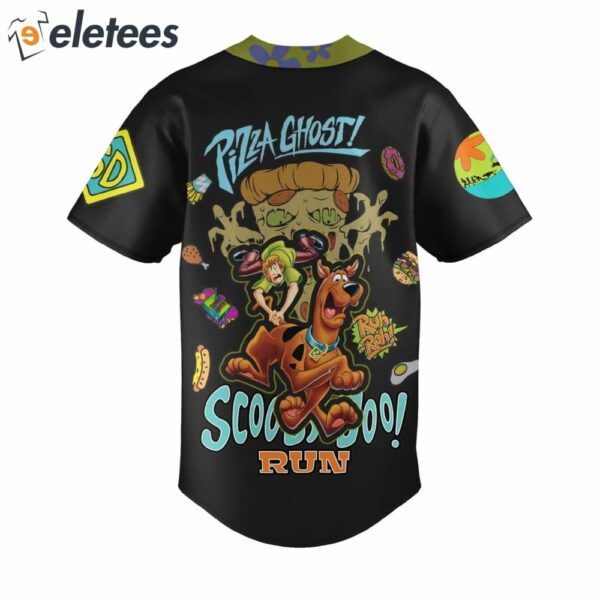 Scooby Doo Run Pizza Ghost Ruh-Roh Baseball Jersey