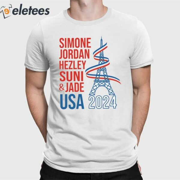 Simone Jordan Hezley Suni & Jade USA Paris 2024 Shirt