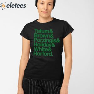 Tatum Brown Porzingis Holiday White Horford Shirt 3