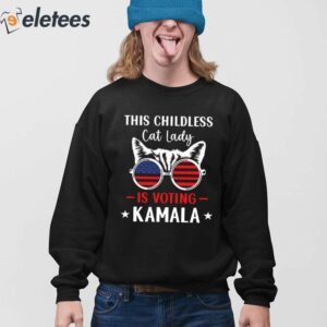 This Childless Cat Lady Is Voting Kamala Harris 2024 Shirt 4