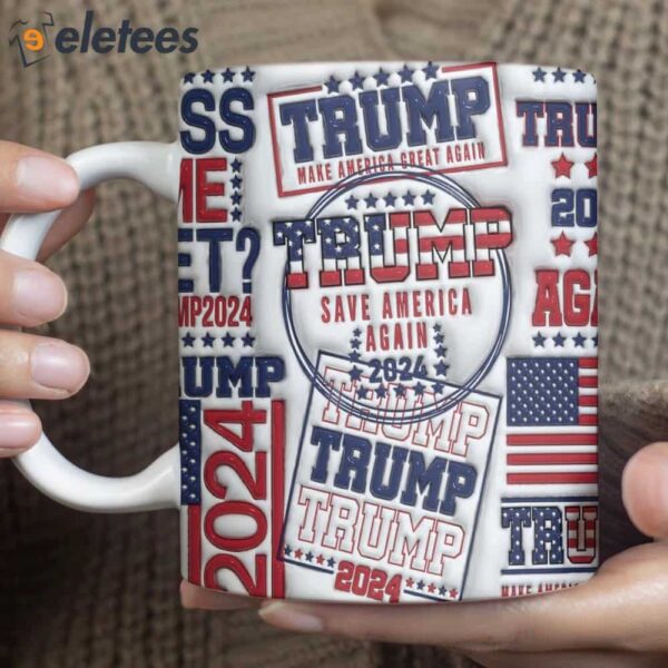 Trump 2024 MAGA Save America Again 3D Inflated Mug