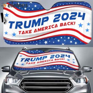 Trump 2024 Take Amercica Back Car Sunshade Pad