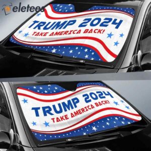 Trump 2024 Take Amercica Back Car Sunshade Pad1