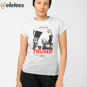 Trump Bloody Ear God Bless America Make America Great Again 2024 Shirt 2