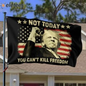Trump Not Today You Cant Kill Freedom Assassination Shooting Flag2